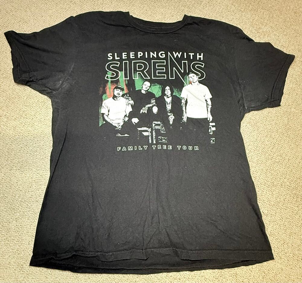 Sleeping With Sirens Family Tree Tour Black Band Tee L
